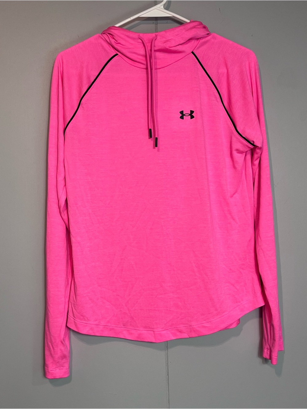 Under Armour Women’s M Pink Hooded Long Sleeve Athletic Top Loose Fit
